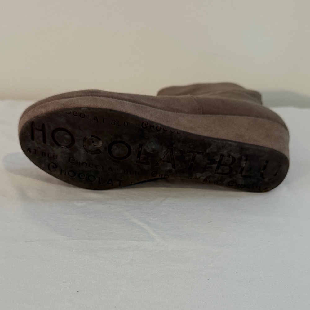 Chocolat Blu Taupe Suede Ankle Boots - Picture 8 of 14